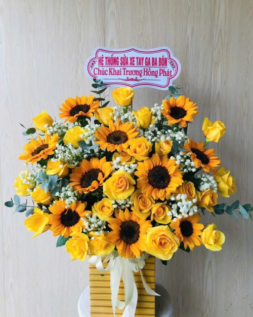 Giỏ hoa tươi chúc mừng ngày phụ nữ Việt Nam mẫu 128