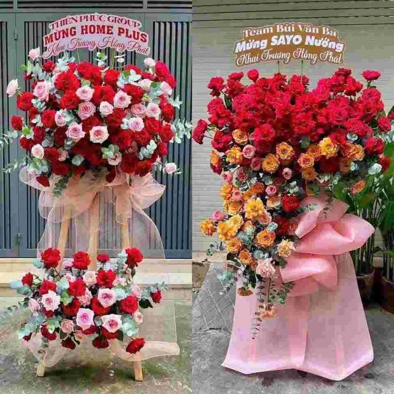 Kệ hoa chúc mừng khai trương sang trọng giao hỏa tốc tại điện hoa toàn quốc Hoa Việt
